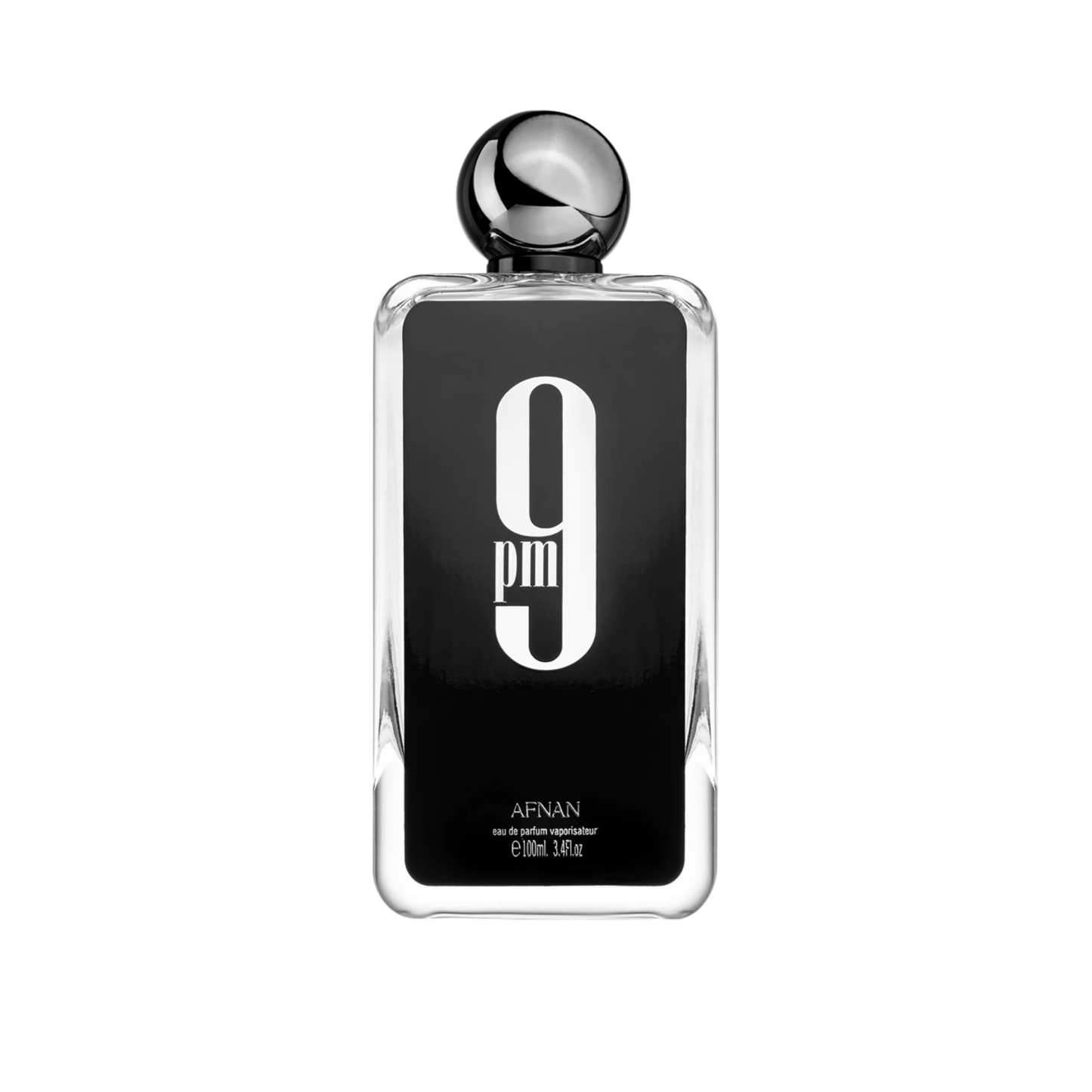 Flakon Afnan 9 pm 100 ml na przezroczystym tle