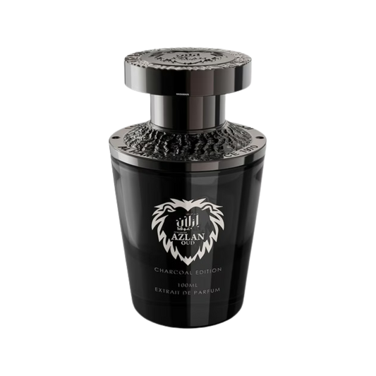 Al Haramain Azlan Oud Charcoal Edition flakon na przezroczystym tle