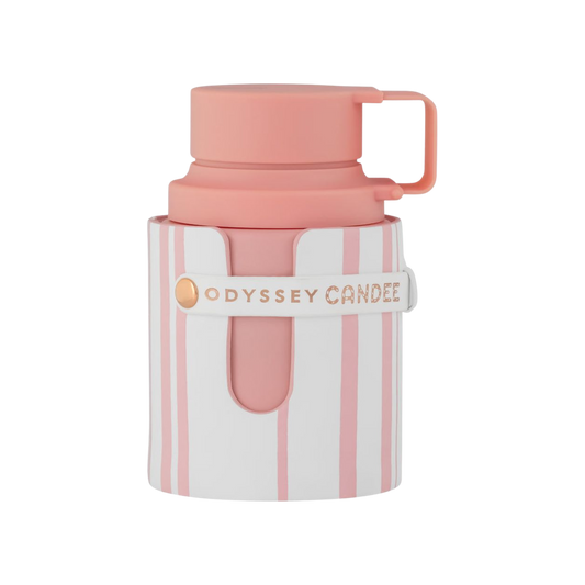 Armaf Odyssey Candee – miniatury i flakon na przezroczystym tle