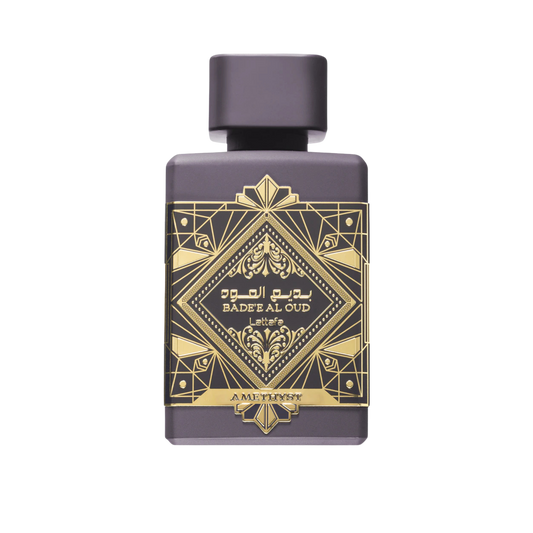 Badee Al Oud Amethyst – arabskie perfumy, zdjęcie flakonu na przezroczystym tle
