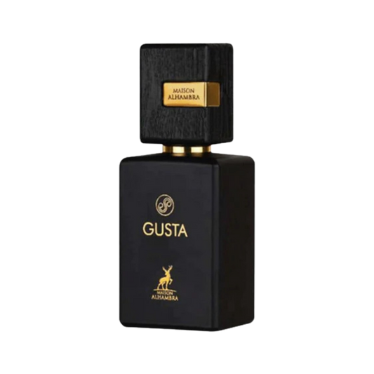Gusta – arabskie perfumy, zdjęcie flakonu na przezroczystym tle