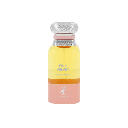 Maison Alhambra Pink Velvet flakon na przezroczystym tle