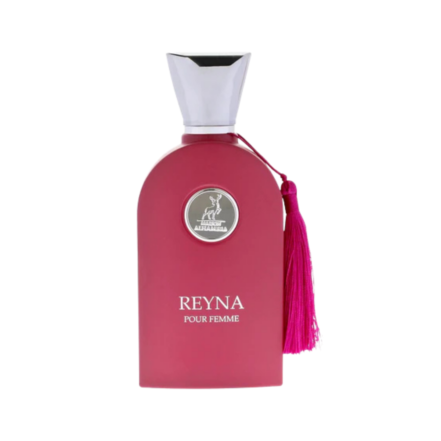 Reyna Pour Femme – arabskie perfumy, zdjęcie flakonu na przezroczystym tle