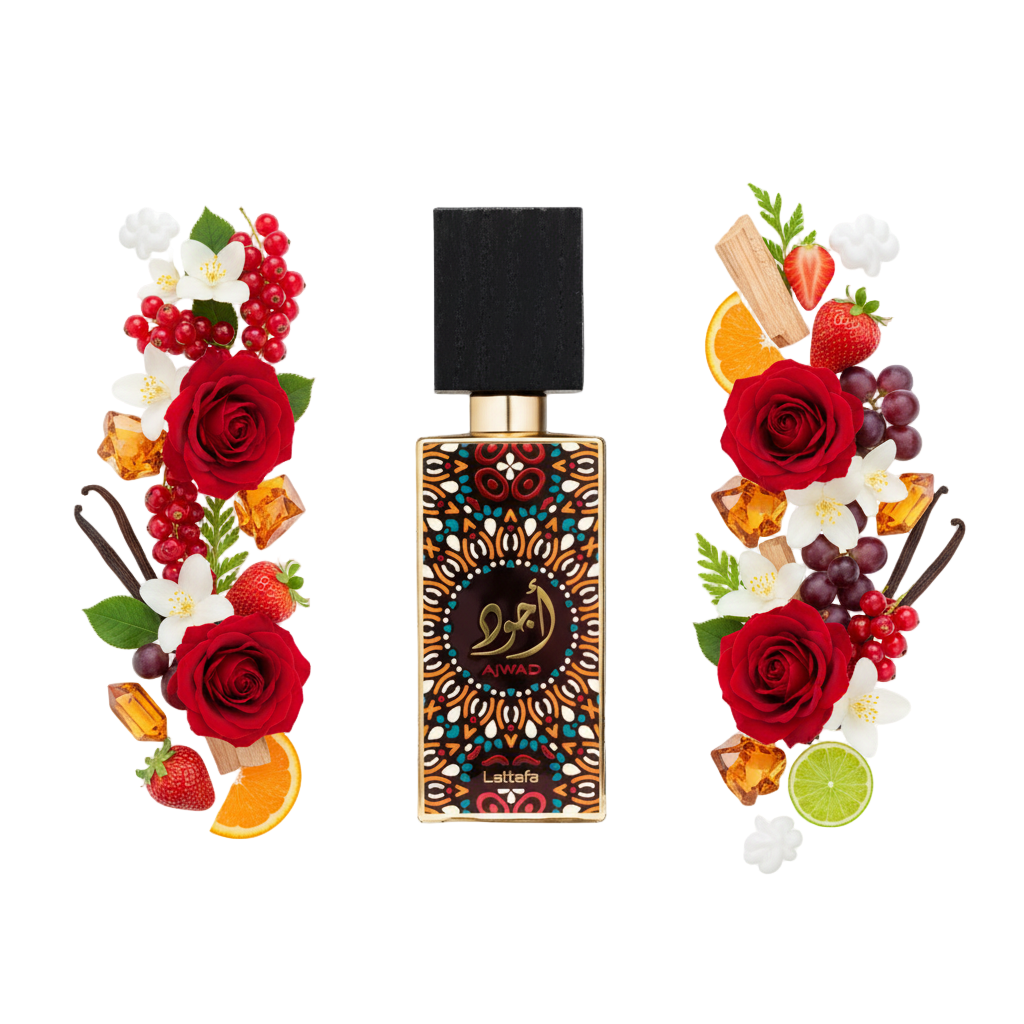 Ajwad – arabskie perfumy, flakon z nutami czerwonych owoców, pralin i wanilii