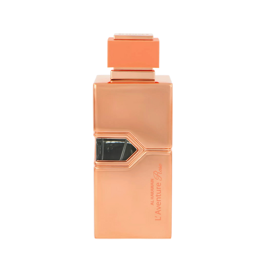 Al Haramain L’Aventure Rose flakon na przezroczystym tle