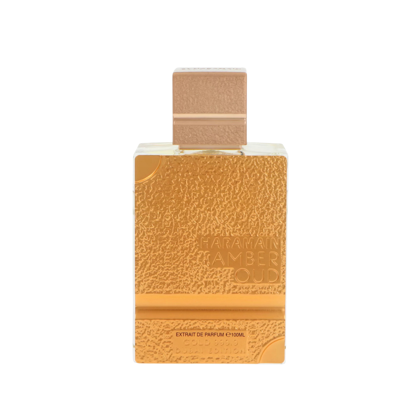 Amber Oud Gold 999.9 – arabskie perfumy, zdjęcie flakonu na przezroczystym tle