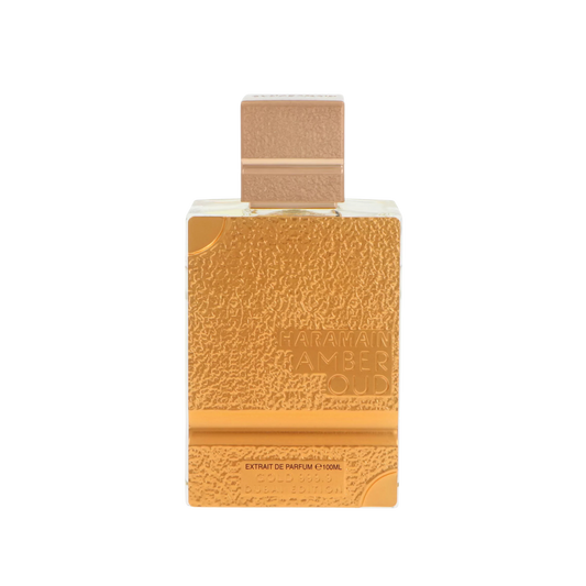 Amber Oud Gold 999.9 – arabskie perfumy, zdjęcie flakonu na przezroczystym tle