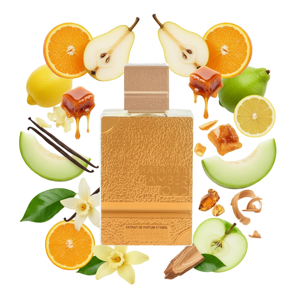 Amber Oud Gold 999.9 – arabskie perfumy, flakon z nutami ambry, wanilii i cytrusów