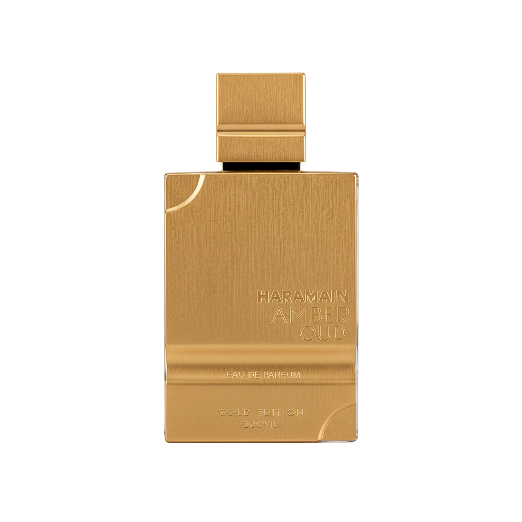 Amber Oud Gold Edition – arabskie perfumy, zdjęcie flakonu na przezroczystym tle