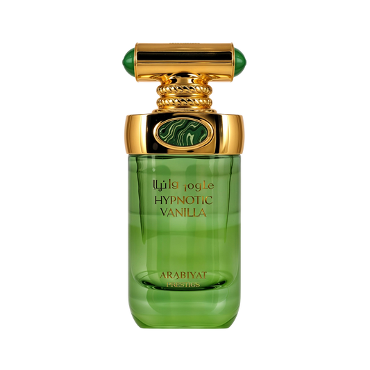 Arabiyat Prestige Hypnotic Vanilla flakon na przezroczystym tle