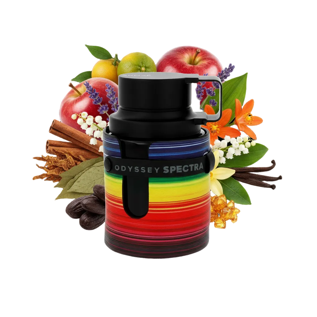 Armaf Odyssey Spectra Rainbow nuty – jabłko, wanilia, paczula