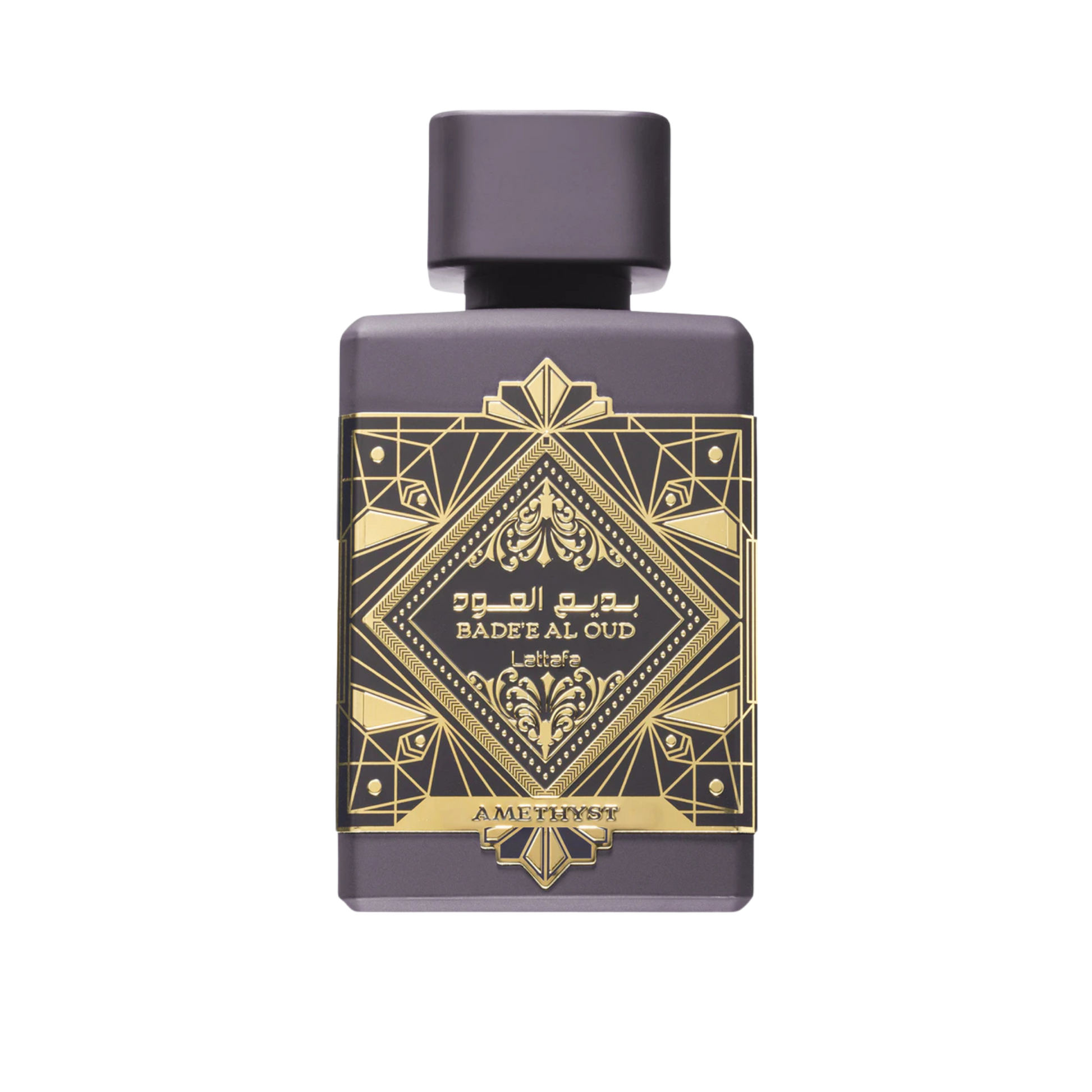 Badee Al Oud Amethyst – arabskie perfumy, zdjęcie flakonu na przezroczystym tle