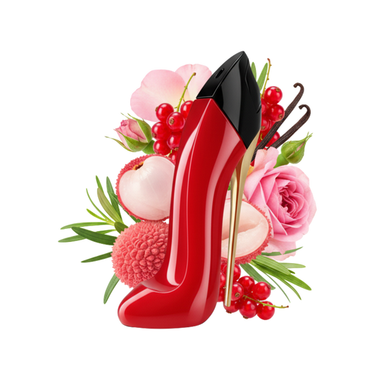 Nuty zapachowe Very Good Girl: czerwona porzeczka, róża i wanilia.