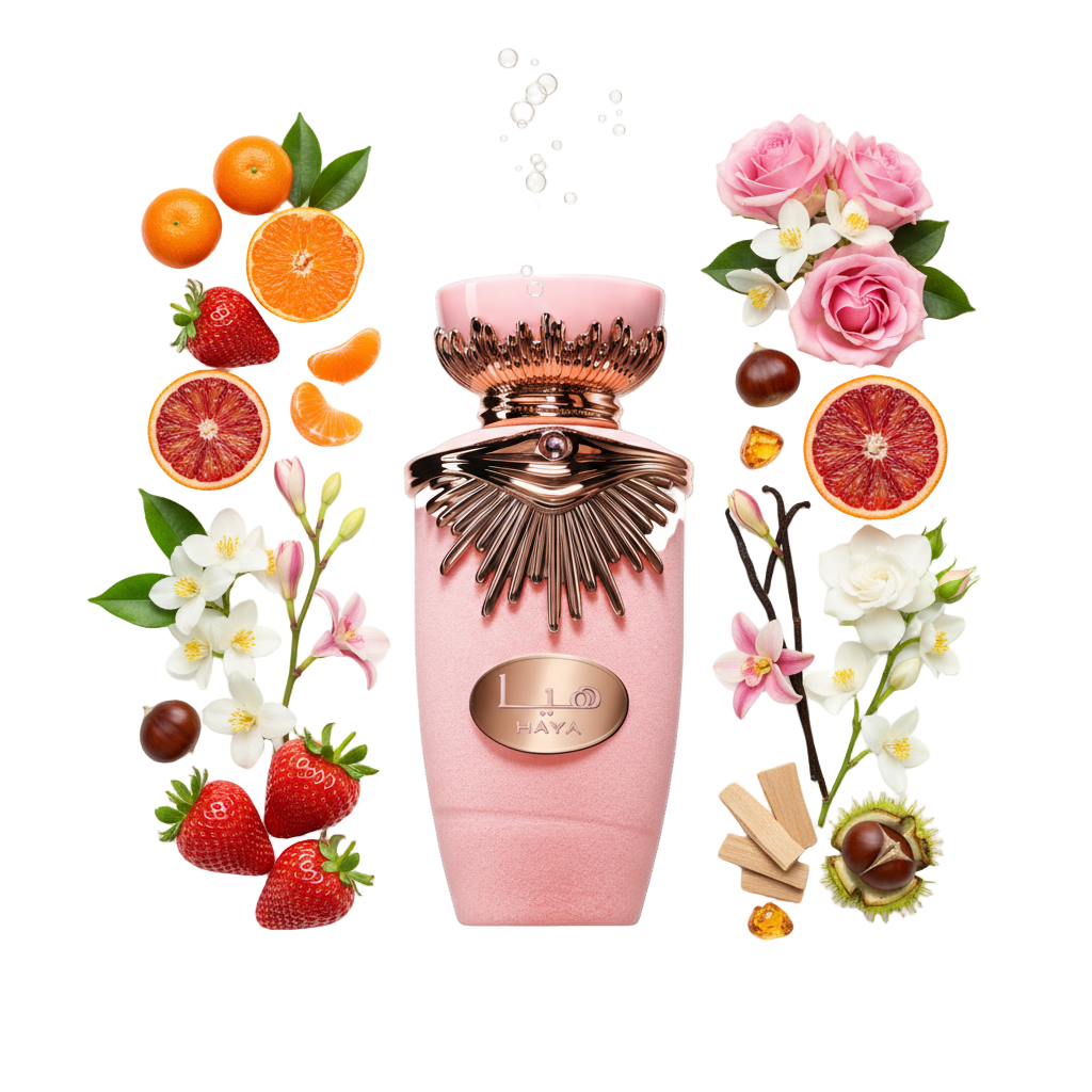 Haya – arabskie perfumy, flakon z nutami białych kwiatów, wanilii i drzewa sandałowego