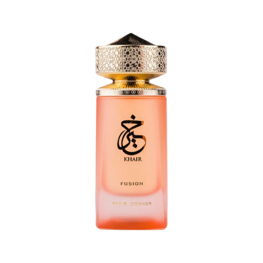 Khair Fusion – arabskie perfumy, zdjęcie flakonu na przezroczystym tle
