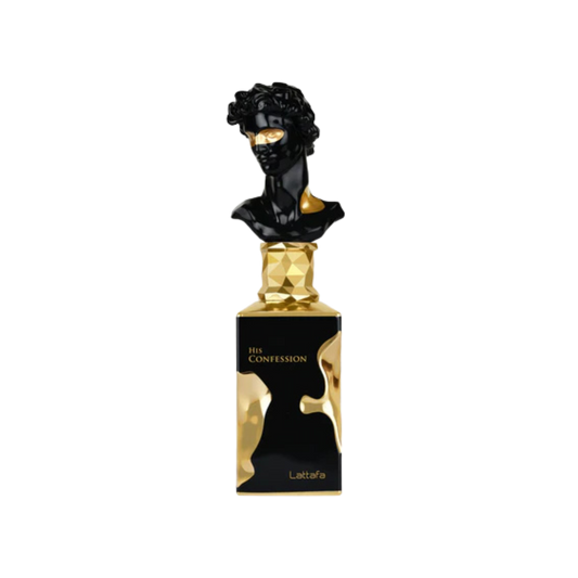 Flakon Lattafa His Confession 100 ml na przezroczystym tle