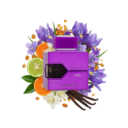 L’Aventure Iris Extrait 100 ml — flakon z irysem, fiołkiem i wanilią