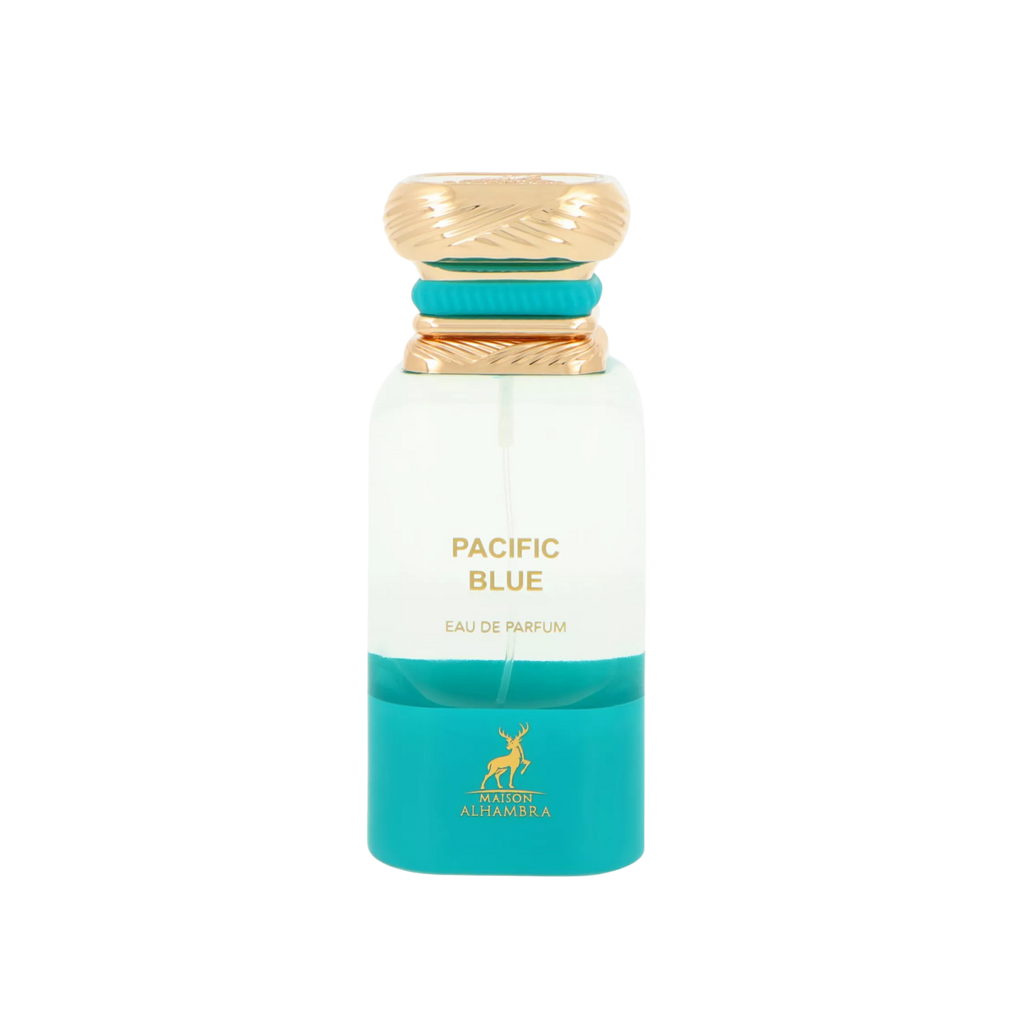 Maison Alhambra Pacific Blue flakon 80 ml na przezroczystym tle