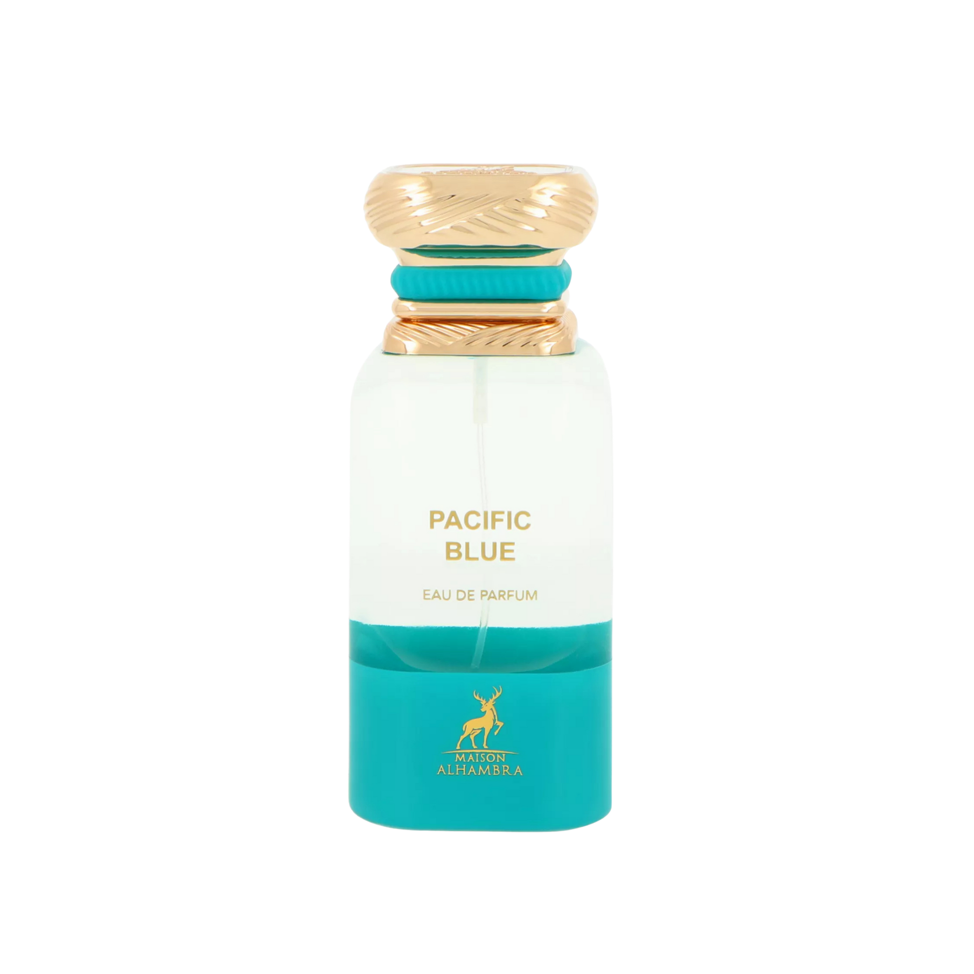 Maison Alhambra Pacific Blue flakon 80 ml na przezroczystym tle