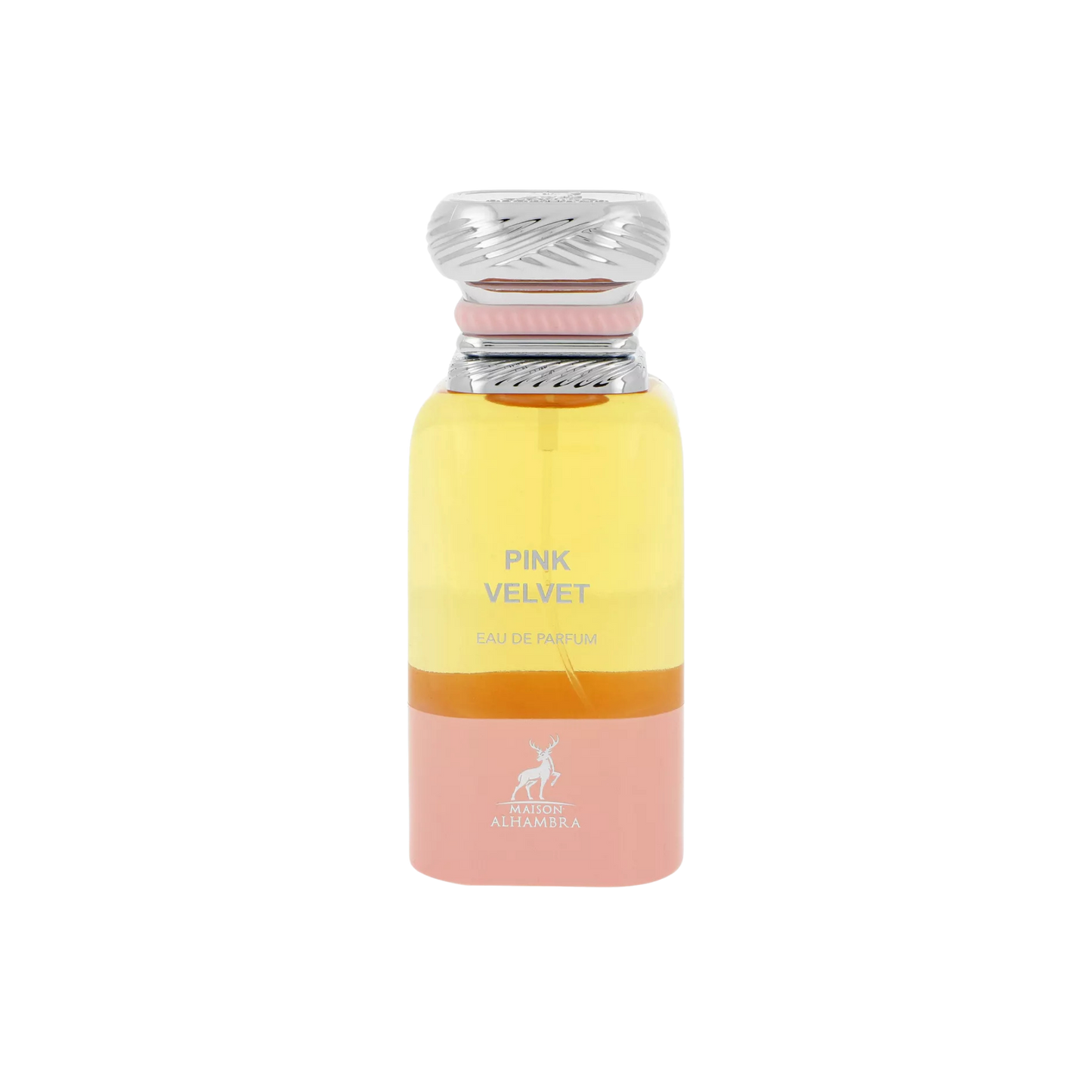 Maison Alhambra Pink Velvet flakon na przezroczystym tle