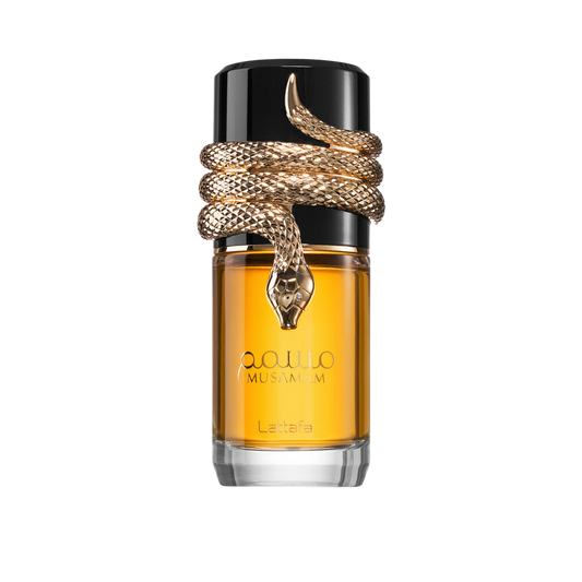 Musamam – arabskie perfumy, zdjęcie flakonu na przezroczystym tle