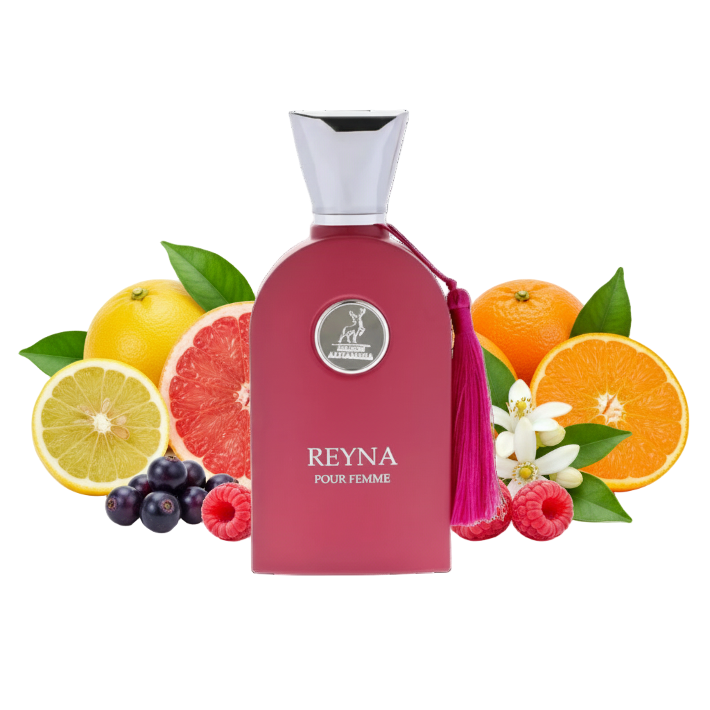 Reyna Pour Femme – arabskie perfumy, flakon z nutami owoców, wanilii i białych kwiatów