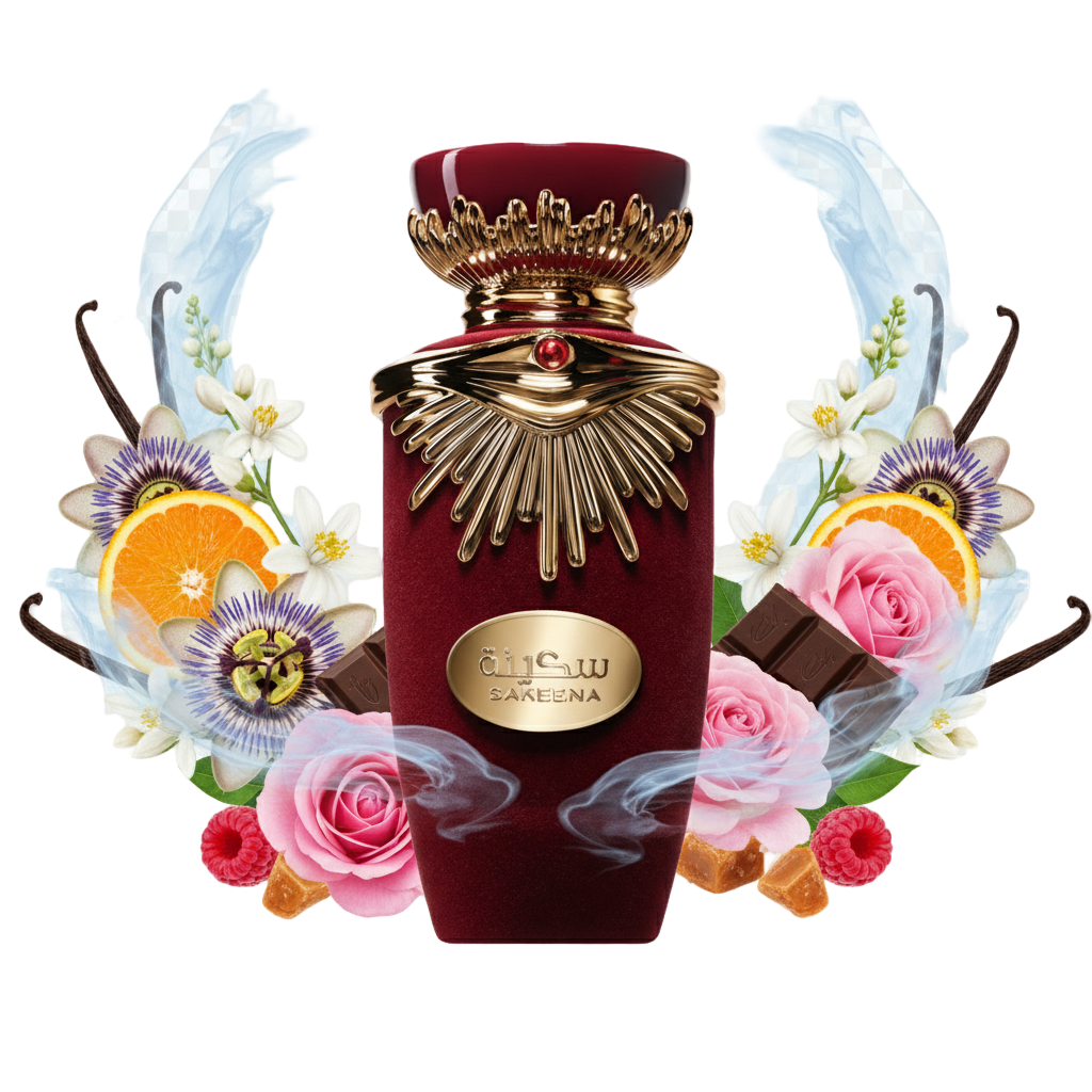 Sakeena – arabskie perfumy, flakon z nutami róży, owoców i wanilii