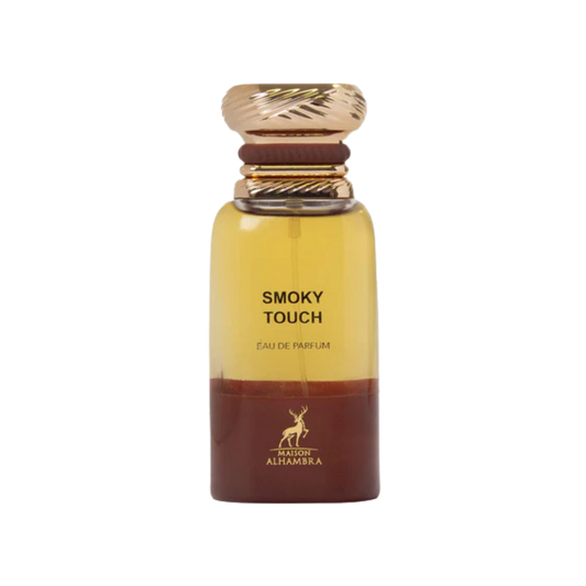 Smoky Touch – arabskie perfumy, zdjęcie flakonu na przezroczystym tle
